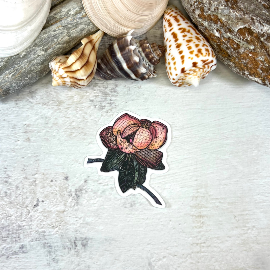 Sticker - Magolia 2 - Pink- Clear background - 2" x 2"