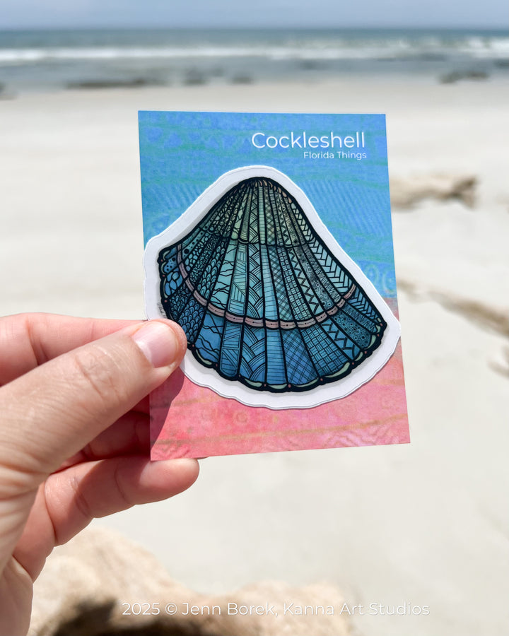 Cockleshell | Bookmark 2x6 | Cockleshell Bookmark | Cockleshell Book Mark for Readers, Students, Ocean Lovers Gift