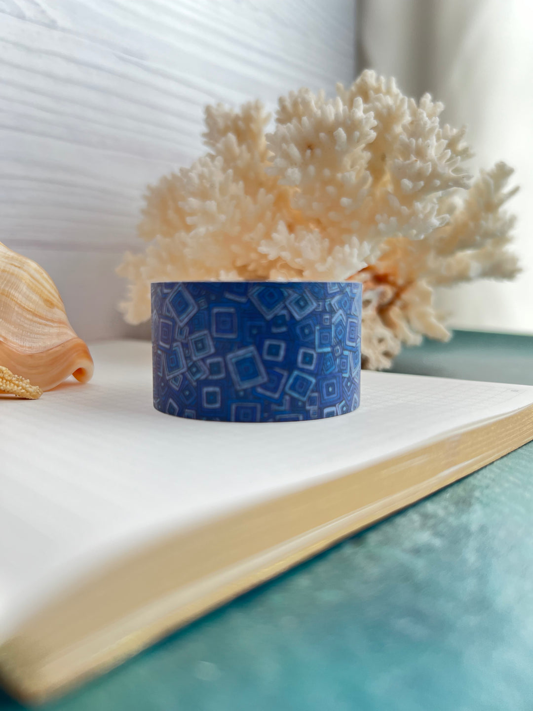 Washi Tape Tossed Squares| Hand-Drawn Geometric Pattern | Seamless Fabric Design | Decorative Journal Tape | Kanna Art Studios