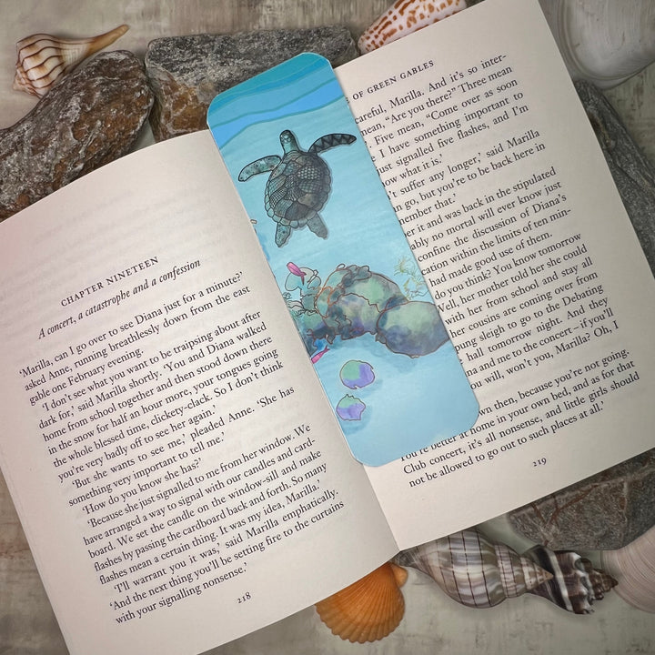 Bookmark - Sea Turtle - Turquoise - 2x6"
