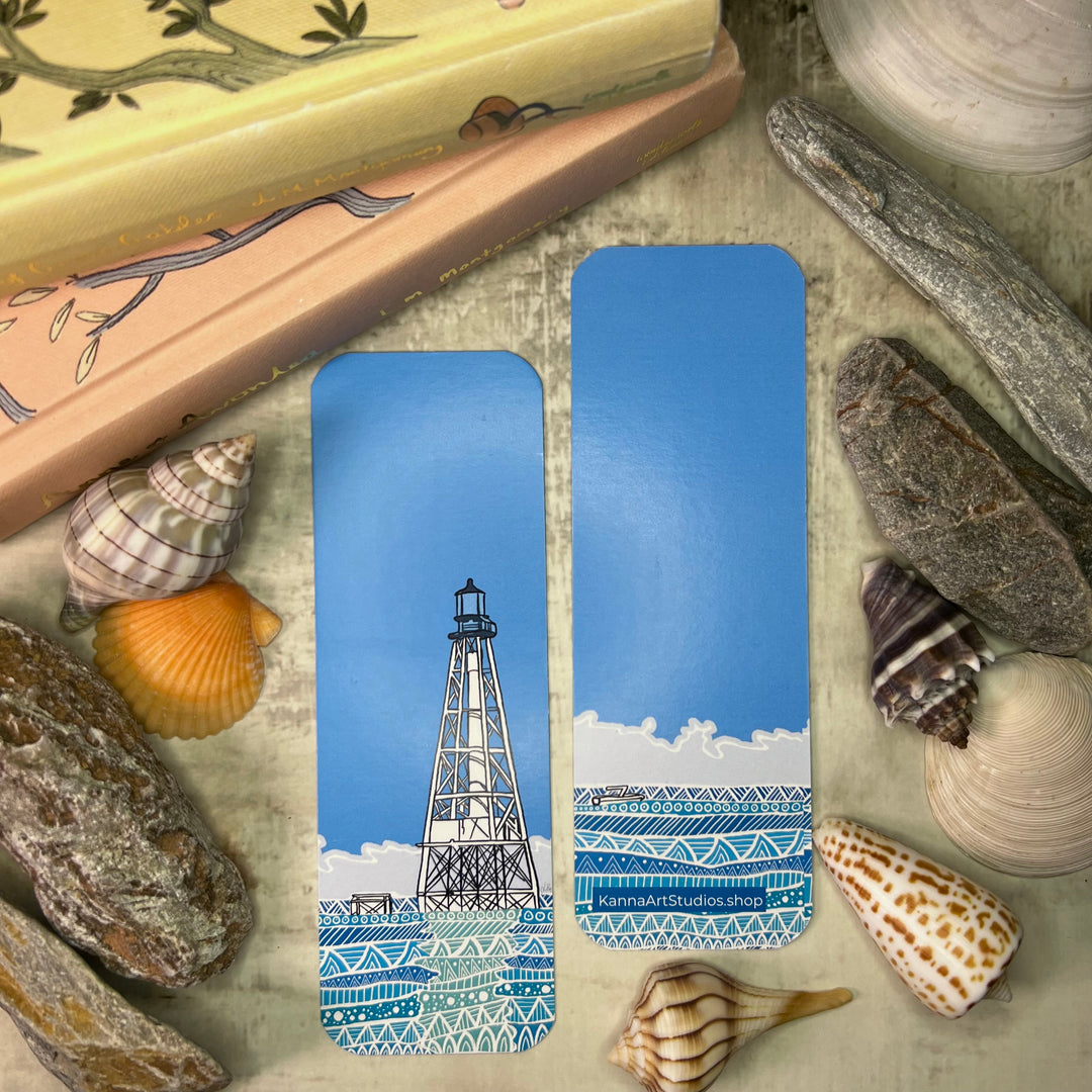 Bookmark - Alligator Lighthouse - Turquoise - 2x6"