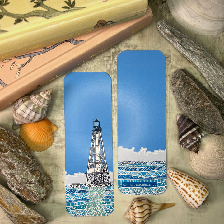 Bookmark - Alligator Lighthouse - Turquoise - 2x6"