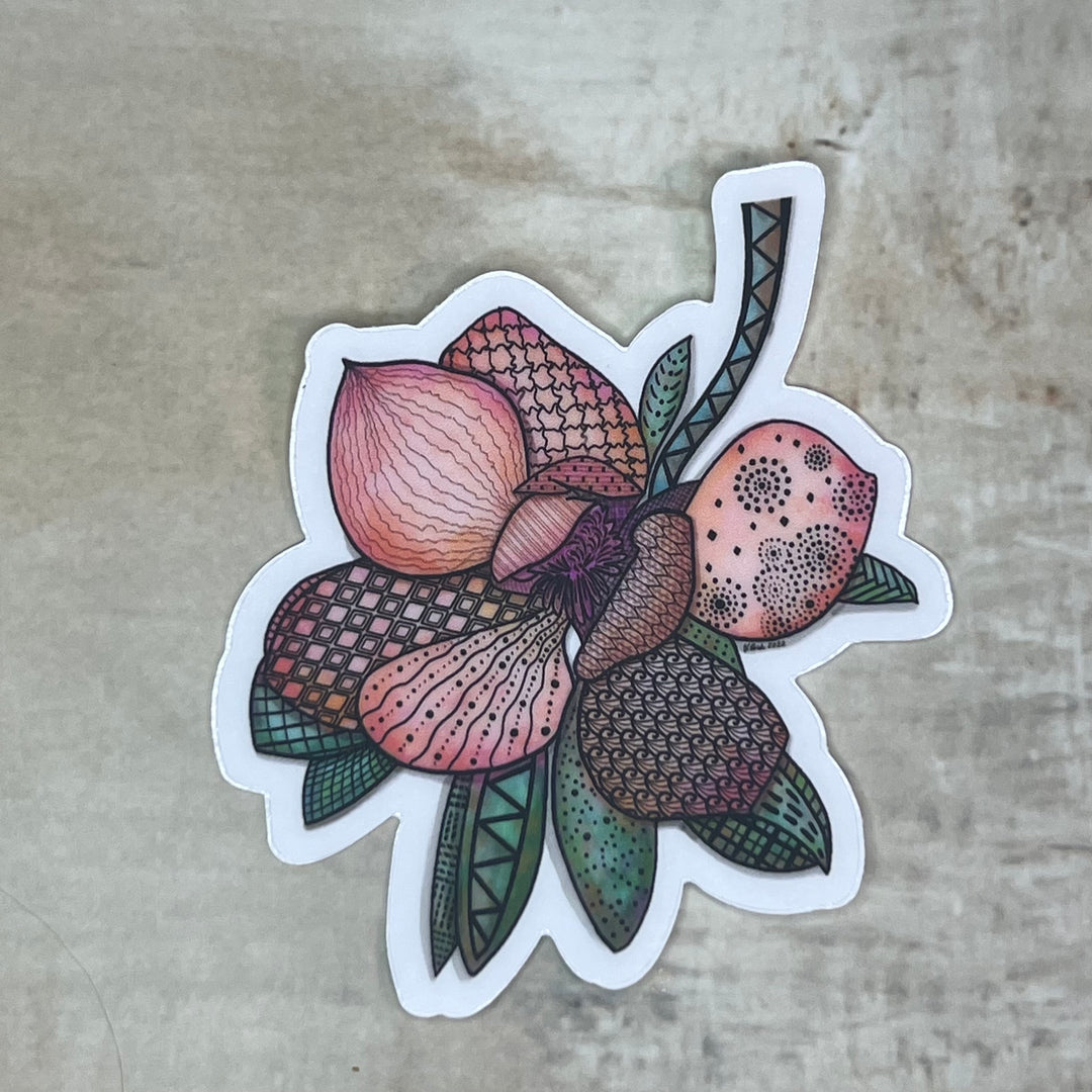 Magnolia 1 | Stickers 2" or 3" | Cute Magnolia 1 Vinyl Sticker | Clear, Magnolia 1 Decal for Laptop, Water Bottle, Journal, Gift for Ocean Lovers