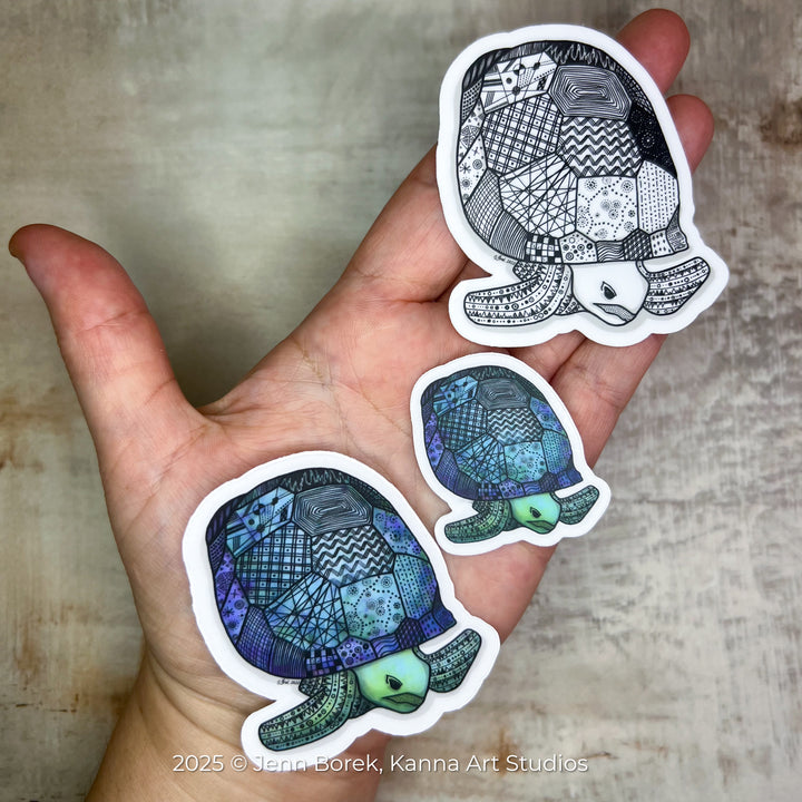Gopher Tortoise | Stickers 2" or 3" | Gopher Tortoise Vinyl Sticker | Clear, Gopher Tortoise Decal for Laptop, Water Bottle, Journal, Gift for Ocean Lovers