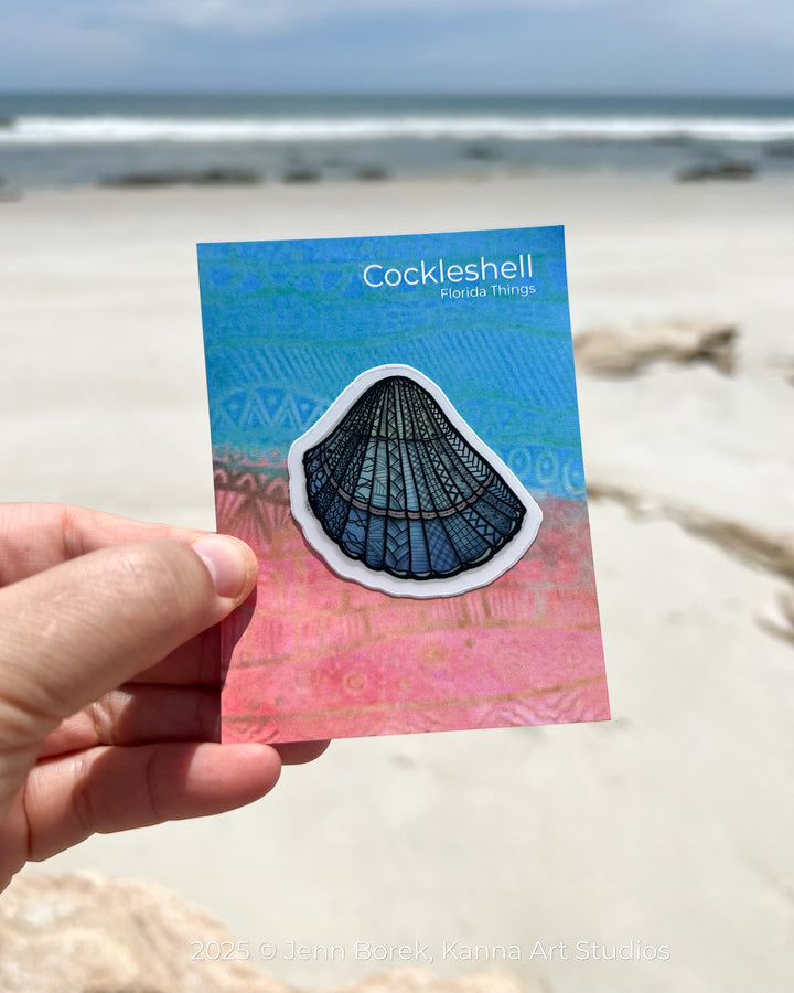 Cockleshell | Bookmark 2x6 | Cockleshell Bookmark | Cockleshell Book Mark for Readers, Students, Ocean Lovers Gift