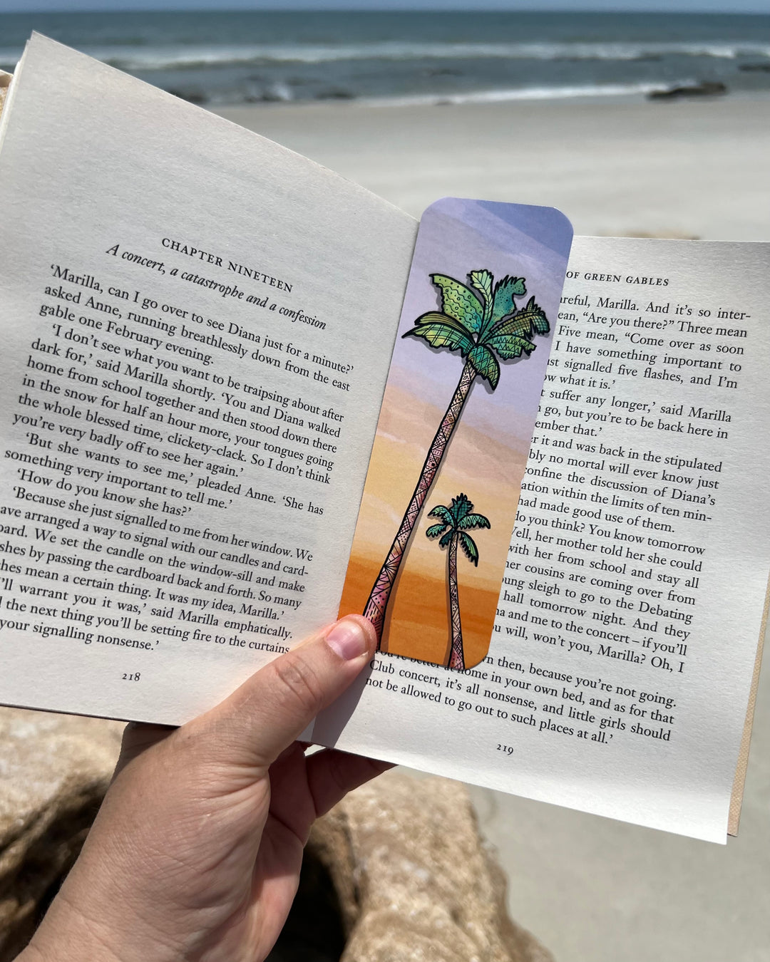 Palm Trees | Bookmark 2x6 | Palm Trees Bookmark | Palm Trees Book Mark for Readers, Students, Ocean Lovers Gift