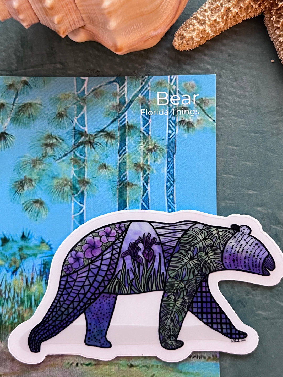 Bear | Stickers 2" or 3" | Bear Vinyl Sticker | Clear, Bear Decal for Laptop, Water Bottle, Journal, Gift for Ocean Lovers