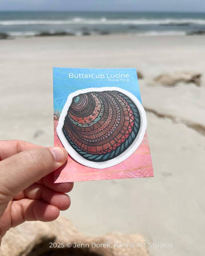 Buttercup Lucine | Stickers 2" or 3" | Buttercup Lucine Vinyl Sticker | Clear, Buttercup Lucine Decal for Laptop, Water Bottle, Journal, Gift for Ocean Lovers