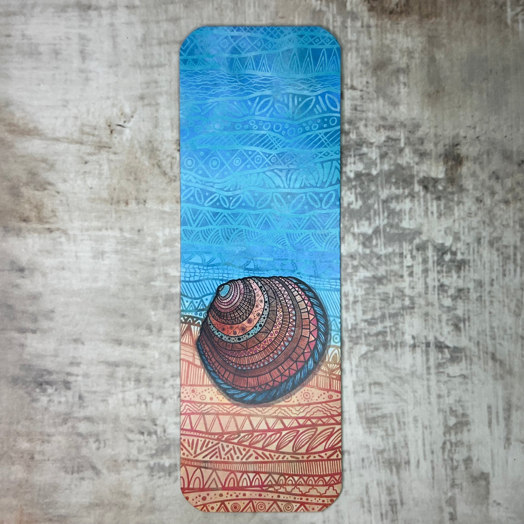 Bookmark - Buttercup Lucine - Orange, Turquoise - 2x6"