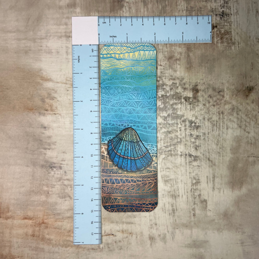 Bookmark - Cockleshell - Teal, Turquoise - 2x6"