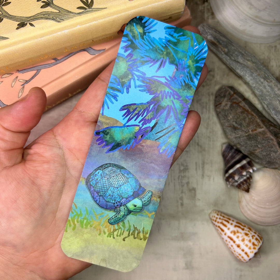 Bookmark - Gopher Tortoise - Blue, Purple - 2x6"