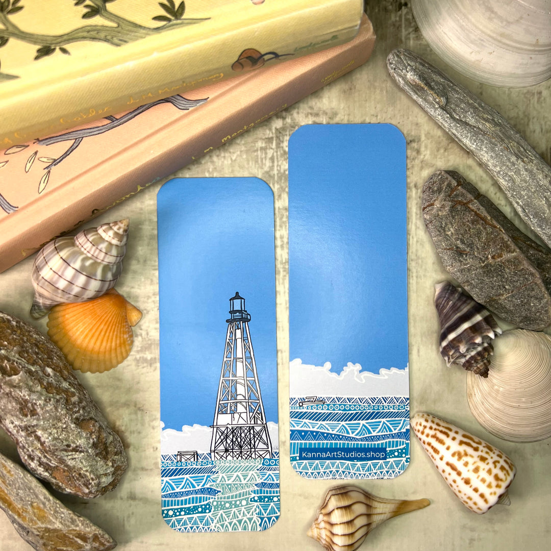 Alligator Reef Lighthouse | Bookmark 2x6 | Alligator Reef Lighthouse Bookmark | Alligator Reef Lighthouse Book Mark for Readers, Students, Ocean Lovers Gift