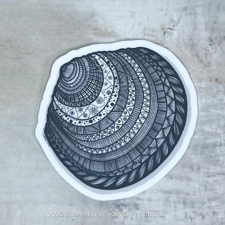Buttercup Lucine | Stickers 3" | Buttercup Lucine Vinyl Sticker | Black & White, Waterproof Buttercup Lucine Decal for Laptop, Water Bottle, Journal, Gift for Ocean Lovers