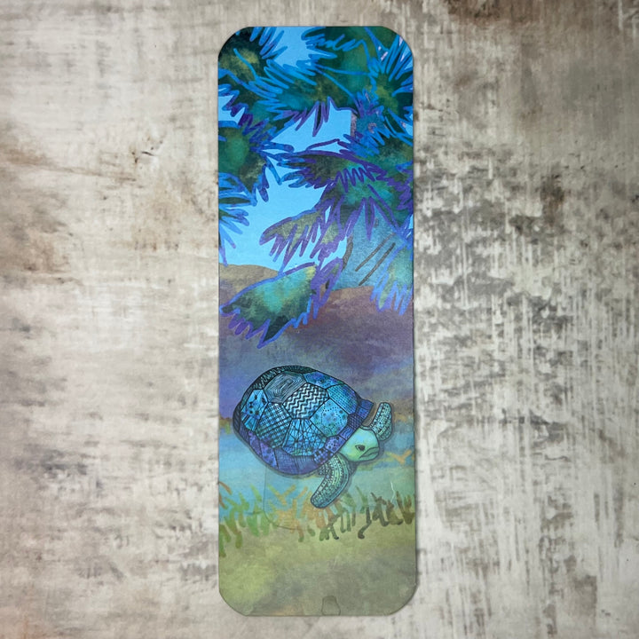 Bookmark - Gopher Tortoise - Blue, Purple - 2x6"