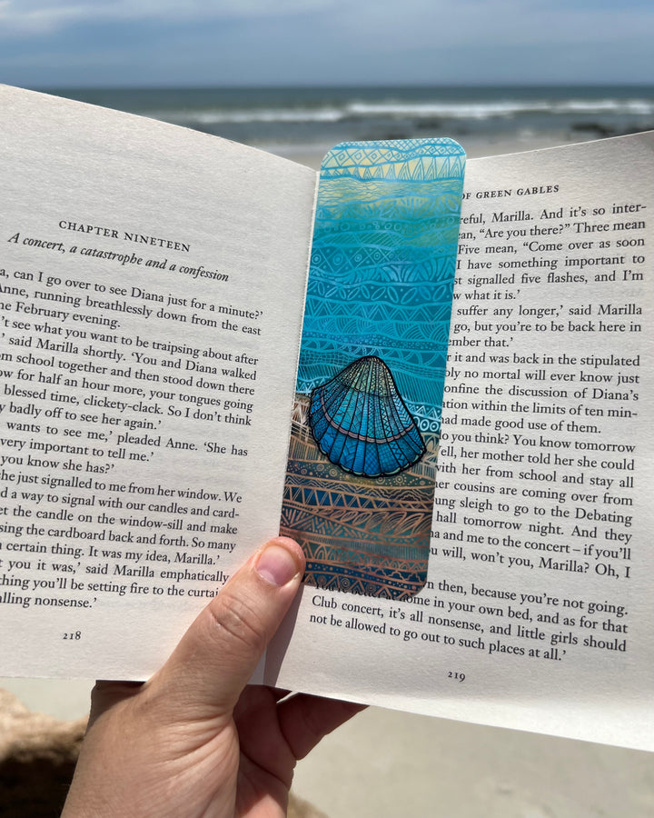 Cockleshell | Bookmark 2x6 | Cockleshell Bookmark | Cockleshell Book Mark for Readers, Students, Ocean Lovers Gift