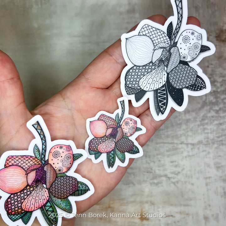 Magnolia 1 | Stickers 2" or 3" | Cute Magnolia 1 Vinyl Sticker | Clear, Magnolia 1 Decal for Laptop, Water Bottle, Journal, Gift for Ocean Lovers