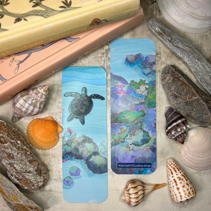 Bookmark - Sea Turtle - Turquoise - 2x6"