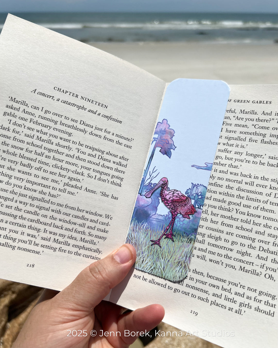 Spoonbill | Bookmark 2x6 | Ocean Spoonbill Bookmark | Cute Spoonbill Book Mark for Readers, Students, Ocean Lovers Gift