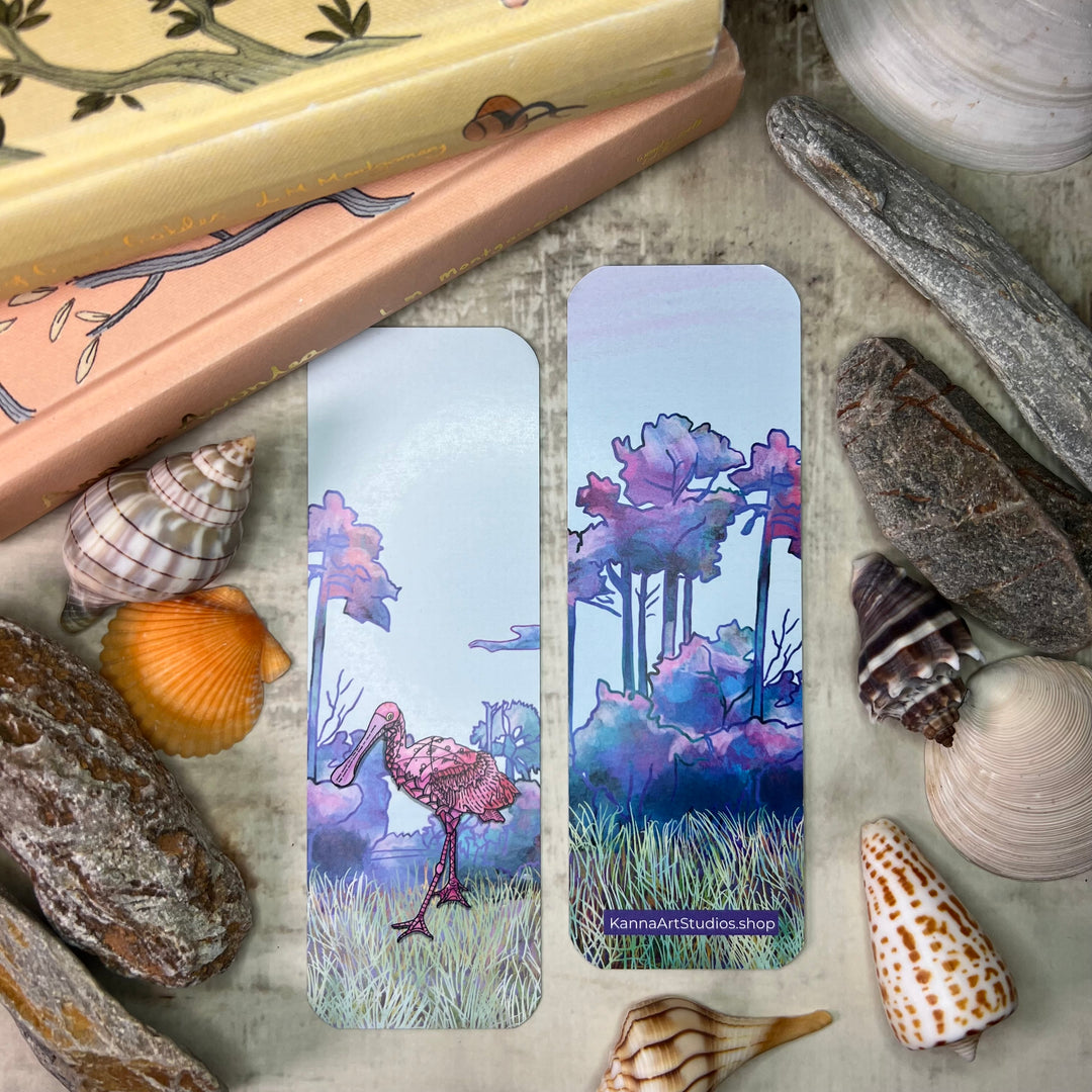 Spoonbill | Bookmark 2x6 | Ocean Spoonbill Bookmark | Cute Spoonbill Book Mark for Readers, Students, Ocean Lovers Gift