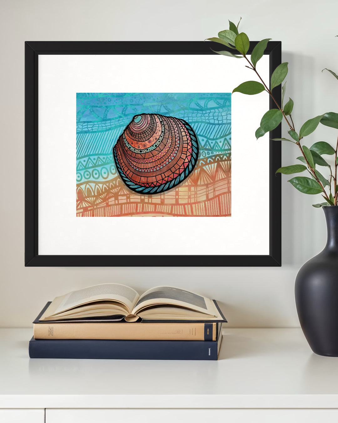 Buttercup Lucine | Art Print 8 x 10 | Colorful Ocean Wall Art | Buttercup Lucine Illustration, Coastal Beach Decor