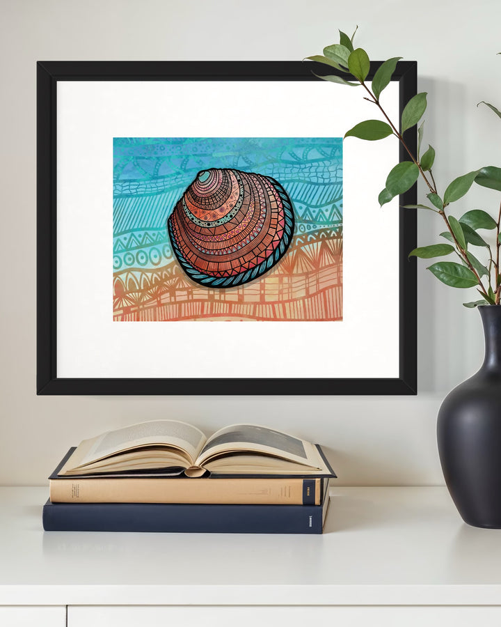 Buttercup Lucine | Art Print 8 x 10 | Colorful Ocean Wall Art | Buttercup Lucine Illustration, Coastal Beach Decor