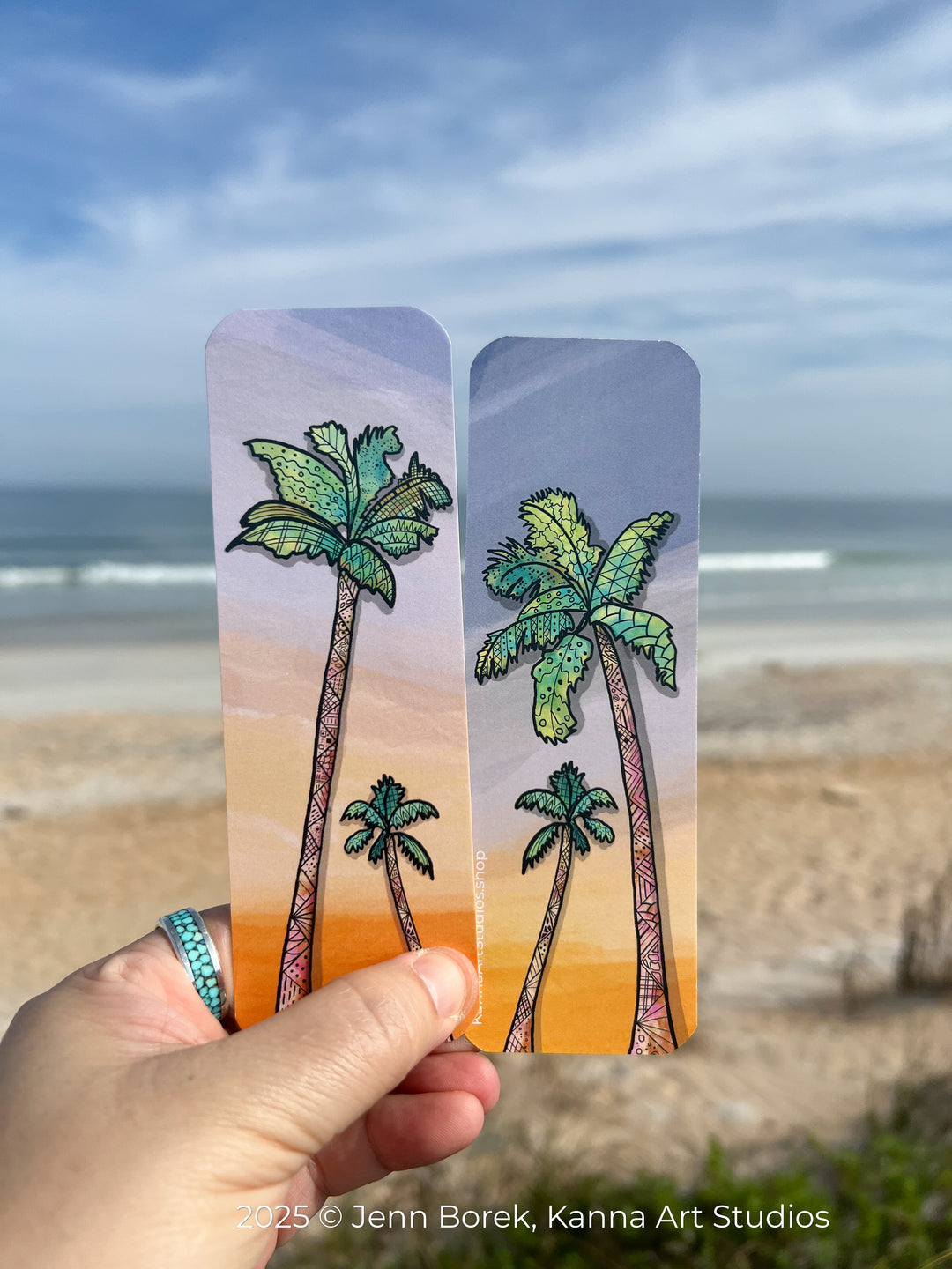 Palm Trees | Bookmark 2x6 | Palm Trees Bookmark | Palm Trees Book Mark for Readers, Students, Ocean Lovers Gift