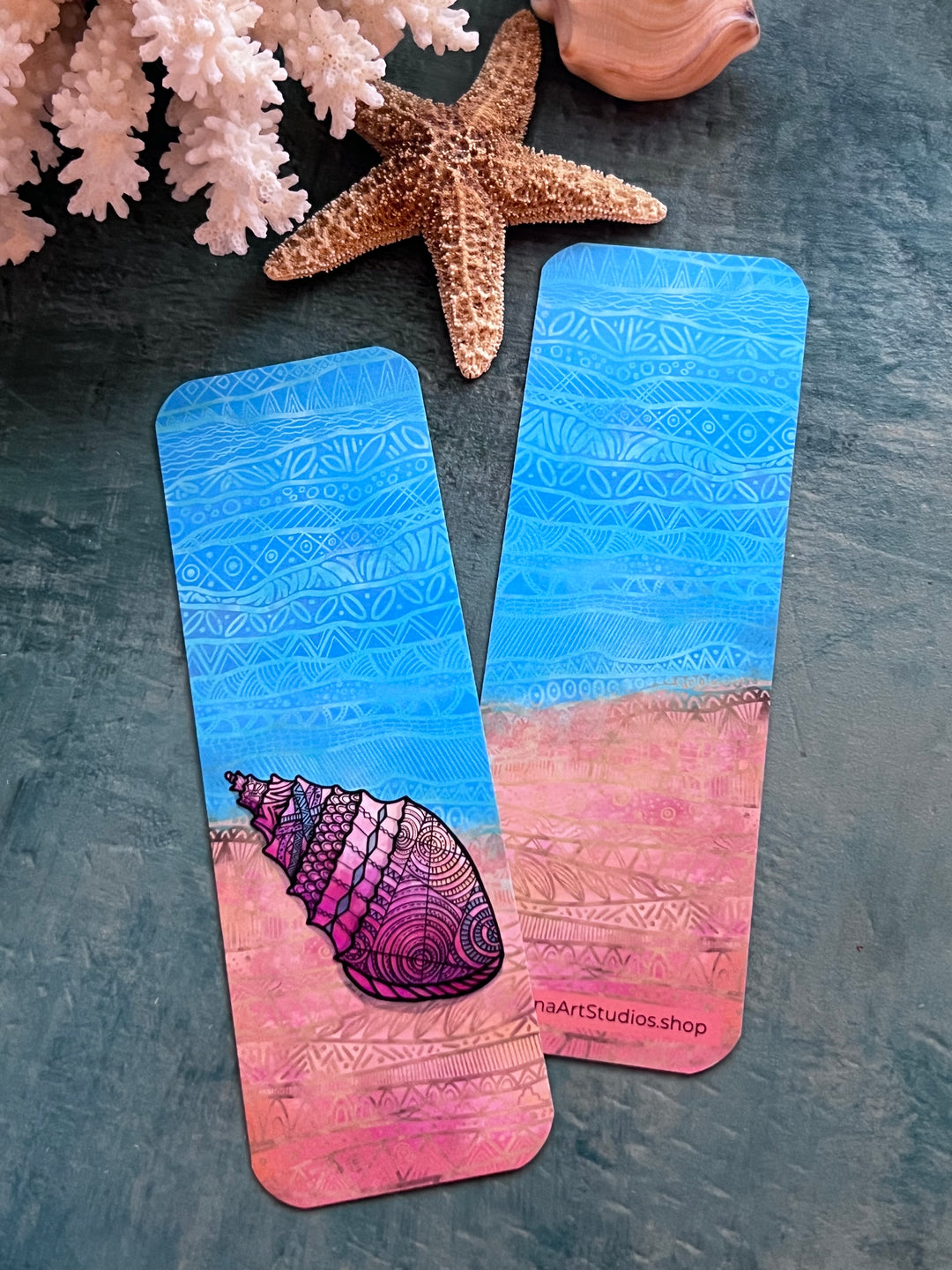 Conch | Bookmark 2x6 | Conch Bookmark | Conch Book Mark for Readers, Students, Ocean Lovers Gift