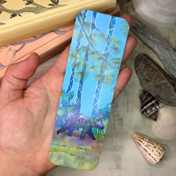 Bookmark - Bear - Purple, Green - 2x6"