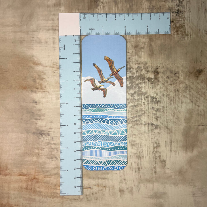 Bookmark - Pelican Squadron - Orange, Turquoise - 2x6"