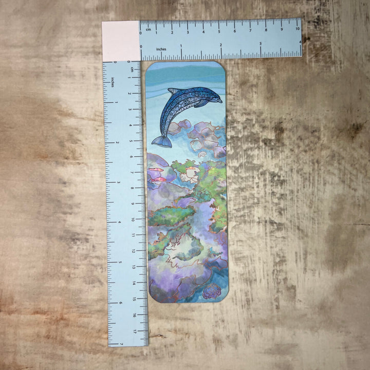 Bookmark - Dolphin - Blue - 2x6"