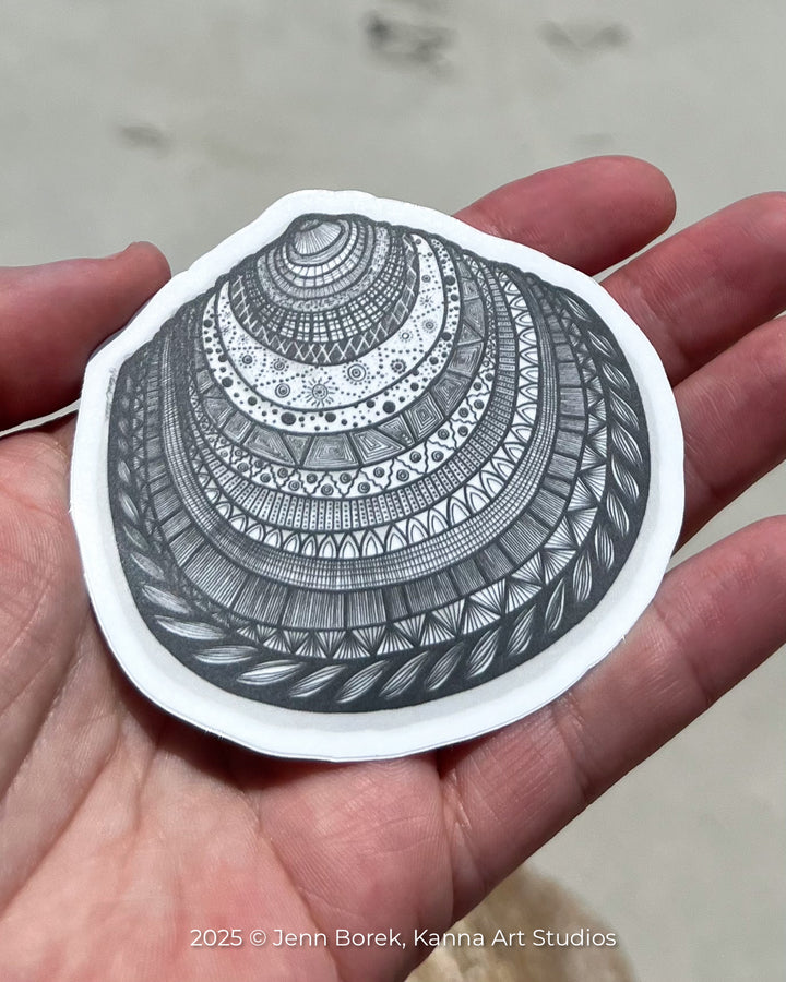 Buttercup Lucine | Stickers 3" | Buttercup Lucine Vinyl Sticker | Black & White, Waterproof Buttercup Lucine Decal for Laptop, Water Bottle, Journal, Gift for Ocean Lovers