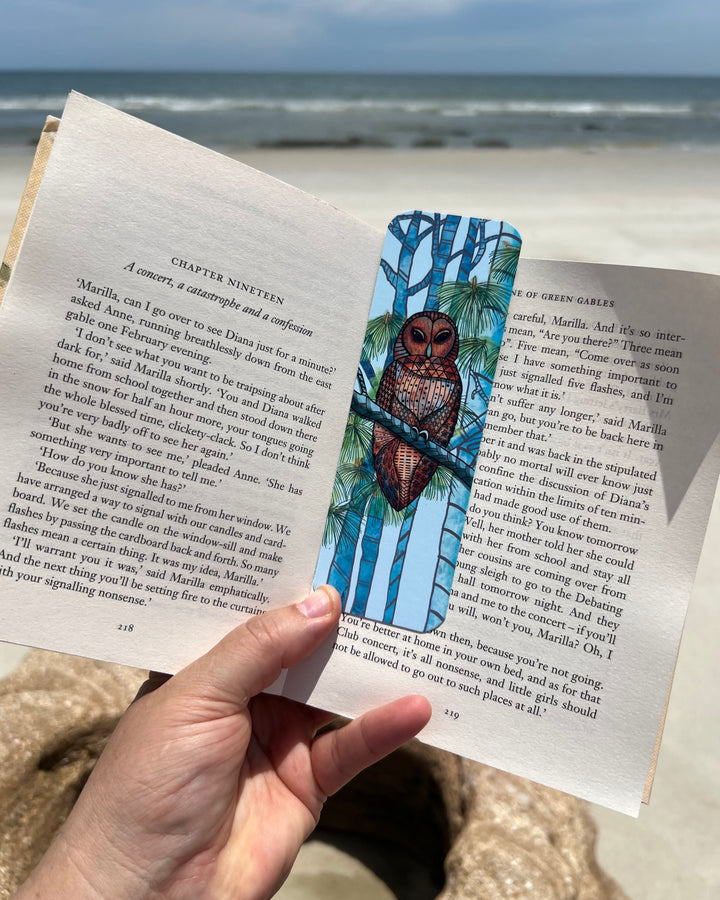 Barred Owl | Bookmark 2x6 | Barred Owl Bookmark | Barred Owl Book Mark for Readers, Students, Ocean Lovers Gift