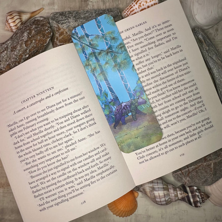 Bookmark - Bear - Purple, Green - 2x6"