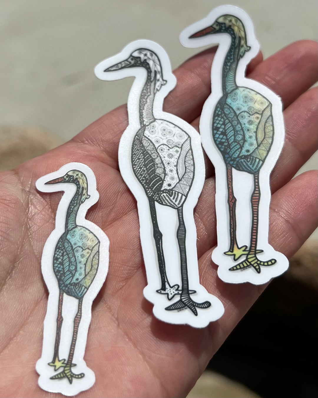Snowy Egret | Stickers 2" or 3" | Shore Bird Snowy Egret Vinyl Sticker | Clear, Waterproof Snowy Egret Decal for Laptop, Water Bottle, Journal, Gift for Ocean Lovers