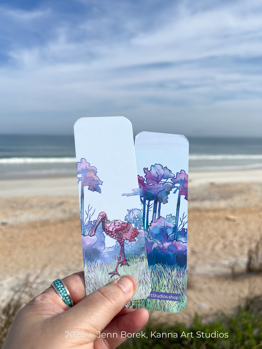 Spoonbill | Bookmark 2x6 | Ocean Spoonbill Bookmark | Cute Spoonbill Book Mark for Readers, Students, Ocean Lovers Gift