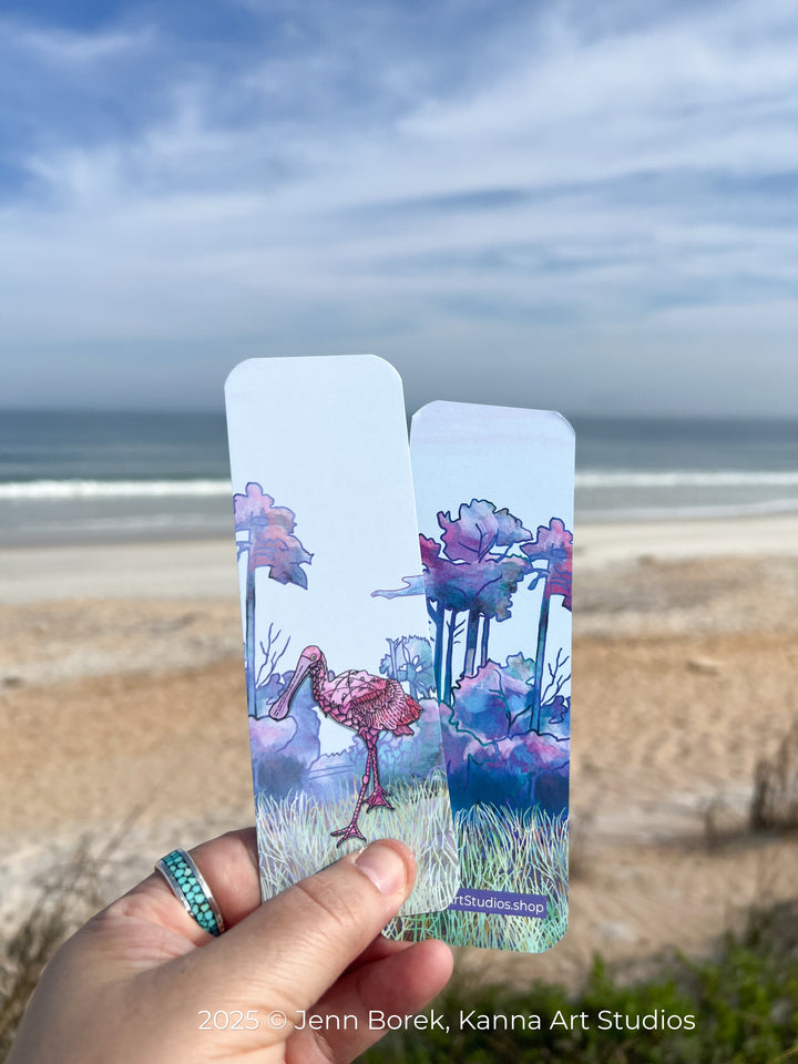 Spoonbill | Bookmark 2x6 | Ocean Spoonbill Bookmark | Cute Spoonbill Book Mark for Readers, Students, Ocean Lovers Gift
