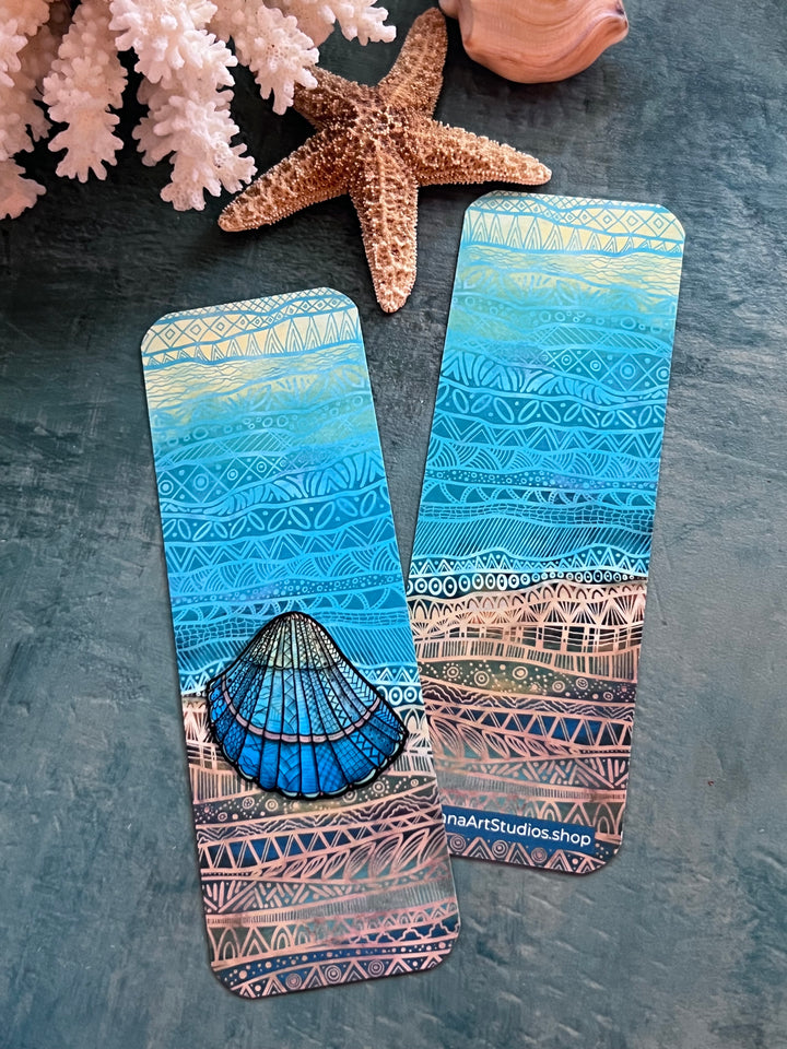 Cockleshell | Bookmark 2x6 | Cockleshell Bookmark | Cockleshell Book Mark for Readers, Students, Ocean Lovers Gift