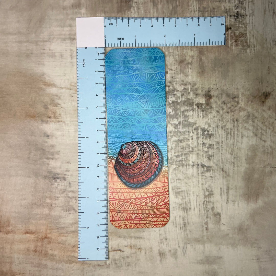 Bookmark - Buttercup Lucine - Orange, Turquoise - 2x6"