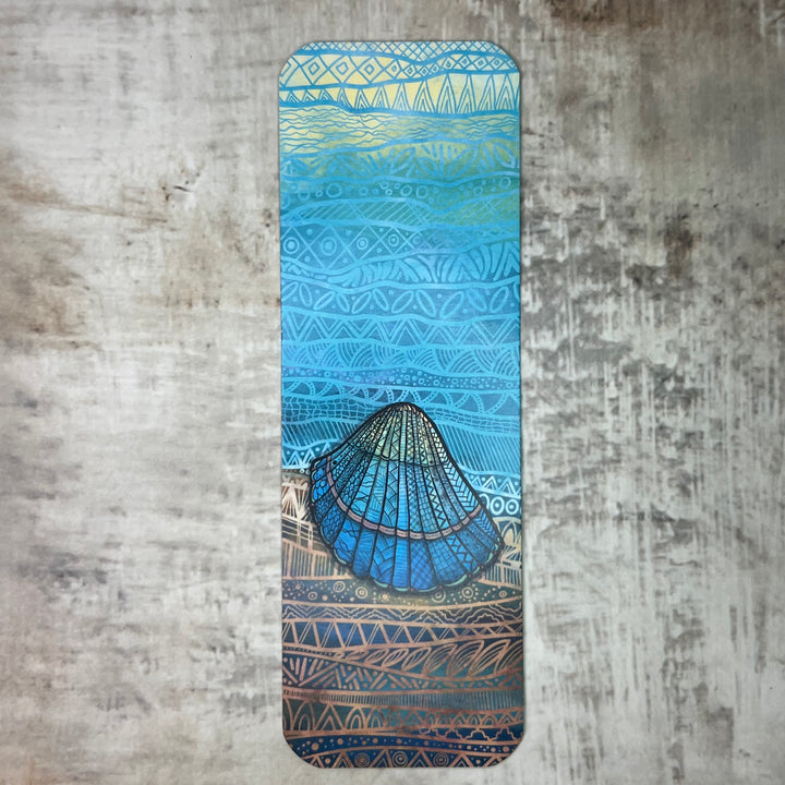 Bookmark - Cockleshell - Teal, Turquoise - 2x6"