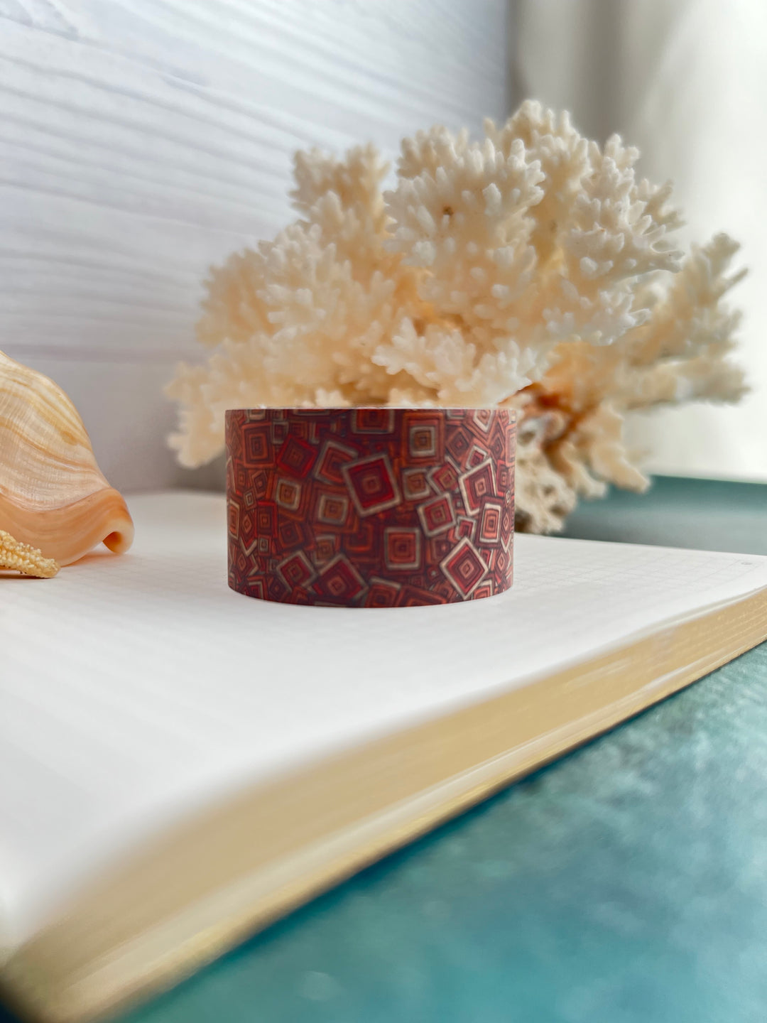 Washi Tape Tossed Squares| Hand-Drawn Geometric Pattern | Seamless Fabric Design | Decorative Journal Tape | Kanna Art Studios