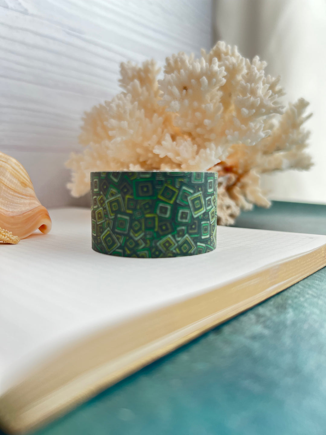 Washi Tape Tossed Squares| Hand-Drawn Geometric Pattern | Seamless Fabric Design | Decorative Journal Tape | Kanna Art Studios