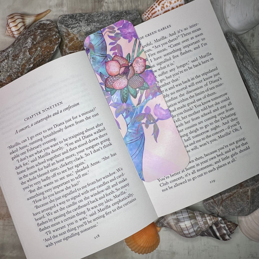 Bookmark - Magnolla 1 - Orange, Pink - 2x6"