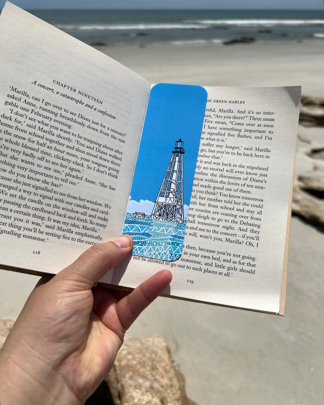 Alligator Reef Lighthouse | Bookmark 2x6 | Alligator Reef Lighthouse Bookmark | Alligator Reef Lighthouse Book Mark for Readers, Students, Ocean Lovers Gift