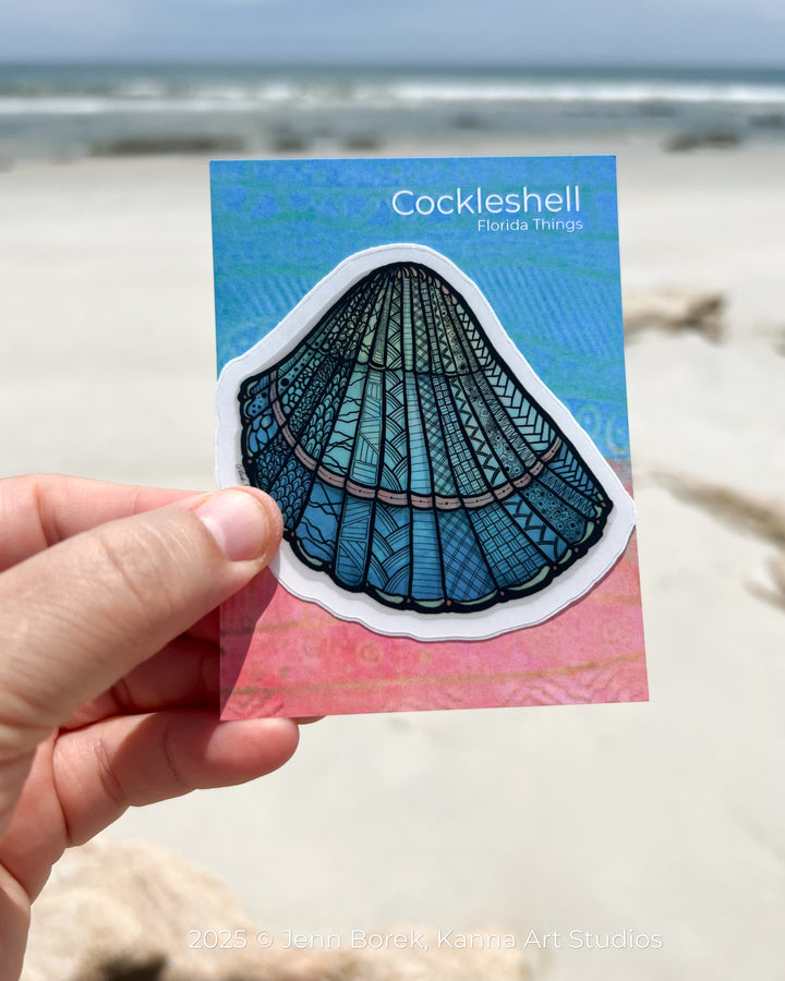 Cockleshell | Bookmark 2x6 | Cockleshell Bookmark | Cockleshell Book Mark for Readers, Students, Ocean Lovers Gift
