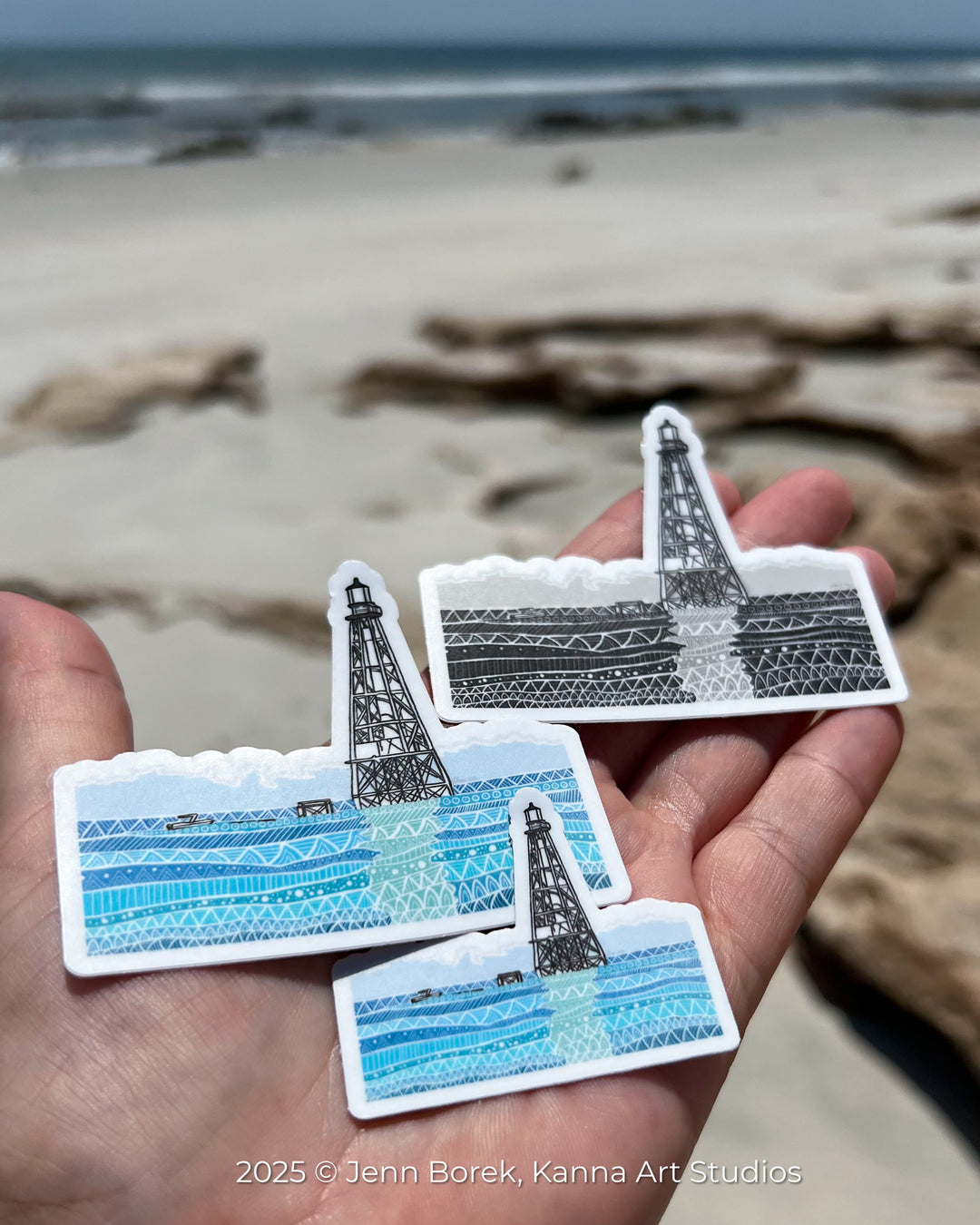 Alligator Reef Lighthouse | Stickers 2" or 3" | Cute Alligator Reef Lighthouse Vinyl Sticker | Clear, Alligator Reef Lighthouse Decal for Laptop, Water Bottle, Journal, Gift for Ocean Lovers