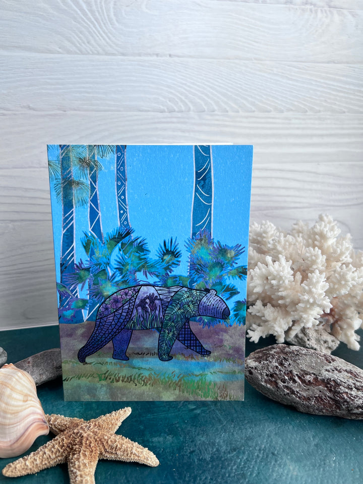 Bear | Blank Note Card 4.5 x 6.25 | Bear Ocean Animal Greeting Card | Bear Stationery, Coastal Gift
