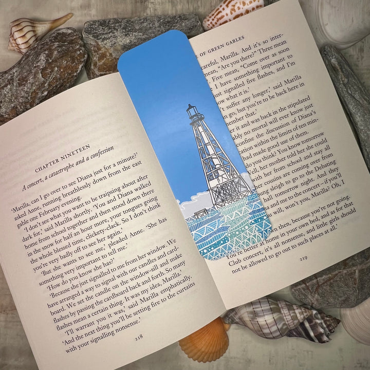 Bookmark - Alligator Lighthouse - Turquoise - 2x6"