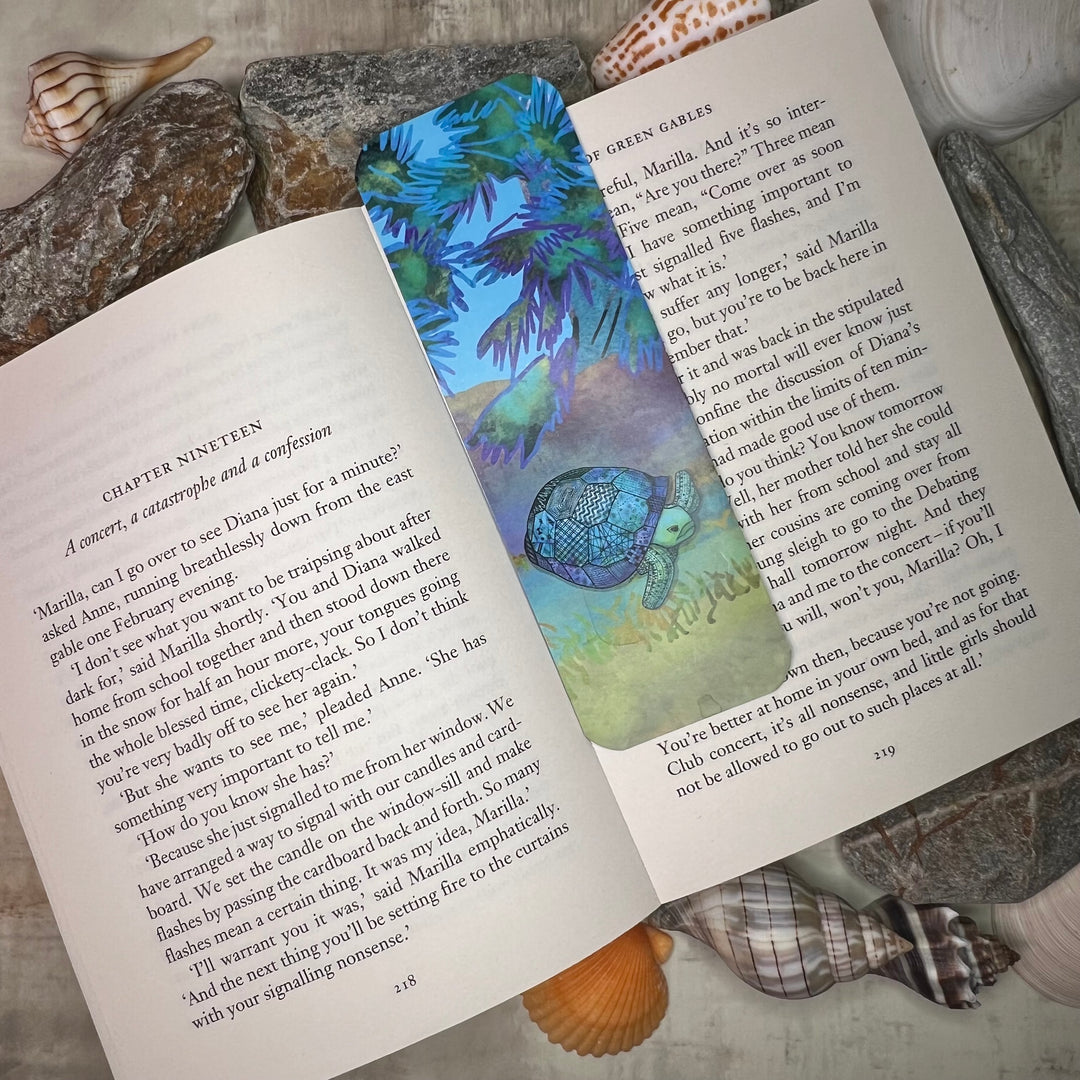 Bookmark - Gopher Tortoise - Blue, Purple - 2x6"