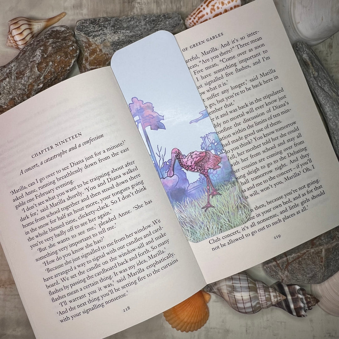 Bookmark - Spoonbill - Pink - 2x6"