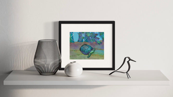 Gopher Tortoise | Art Print 8 x 10 | Gopher Tortoise Wall Art | Gopher Tortoise Illustration, Coastal Beach Decor